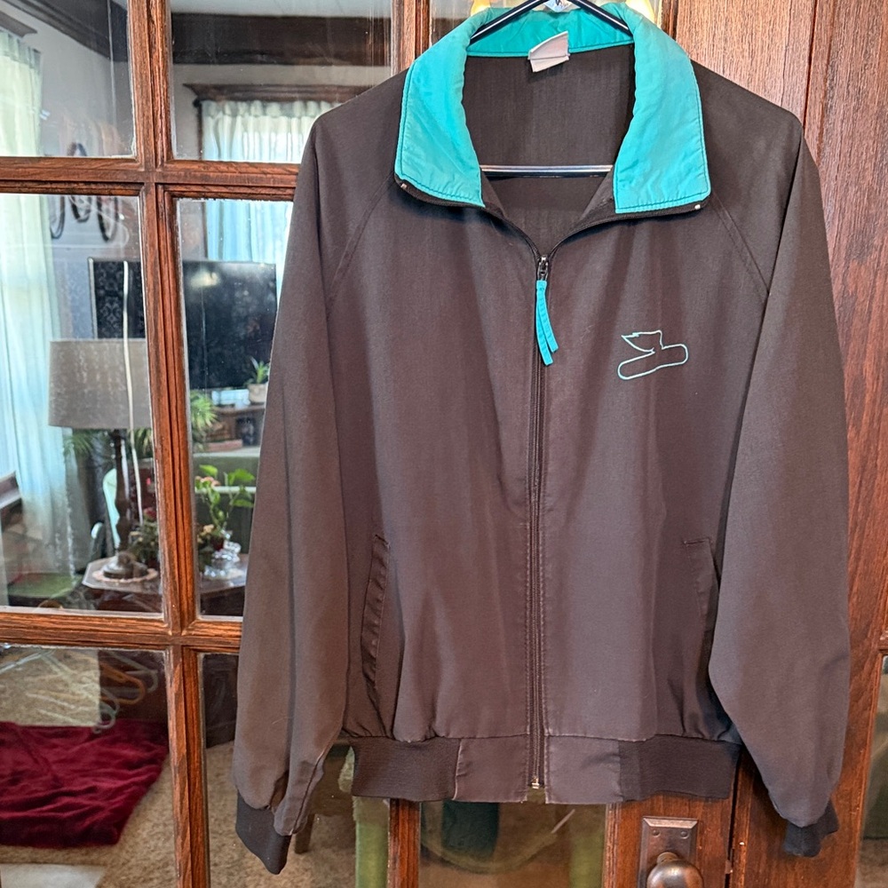 Swingster‎ Vintage Black and Teal Utility Jacket